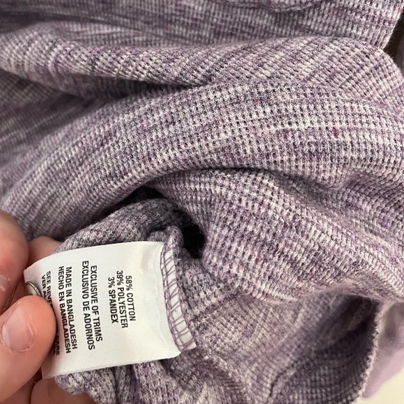 Woolrich Heathered Purple Long Sleeve Tee - Picture 4 of 4